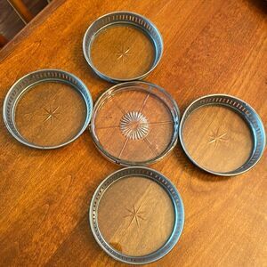 Vintage Sternauware New York Coasters - Set of 4 with Wine Bottle Coaster